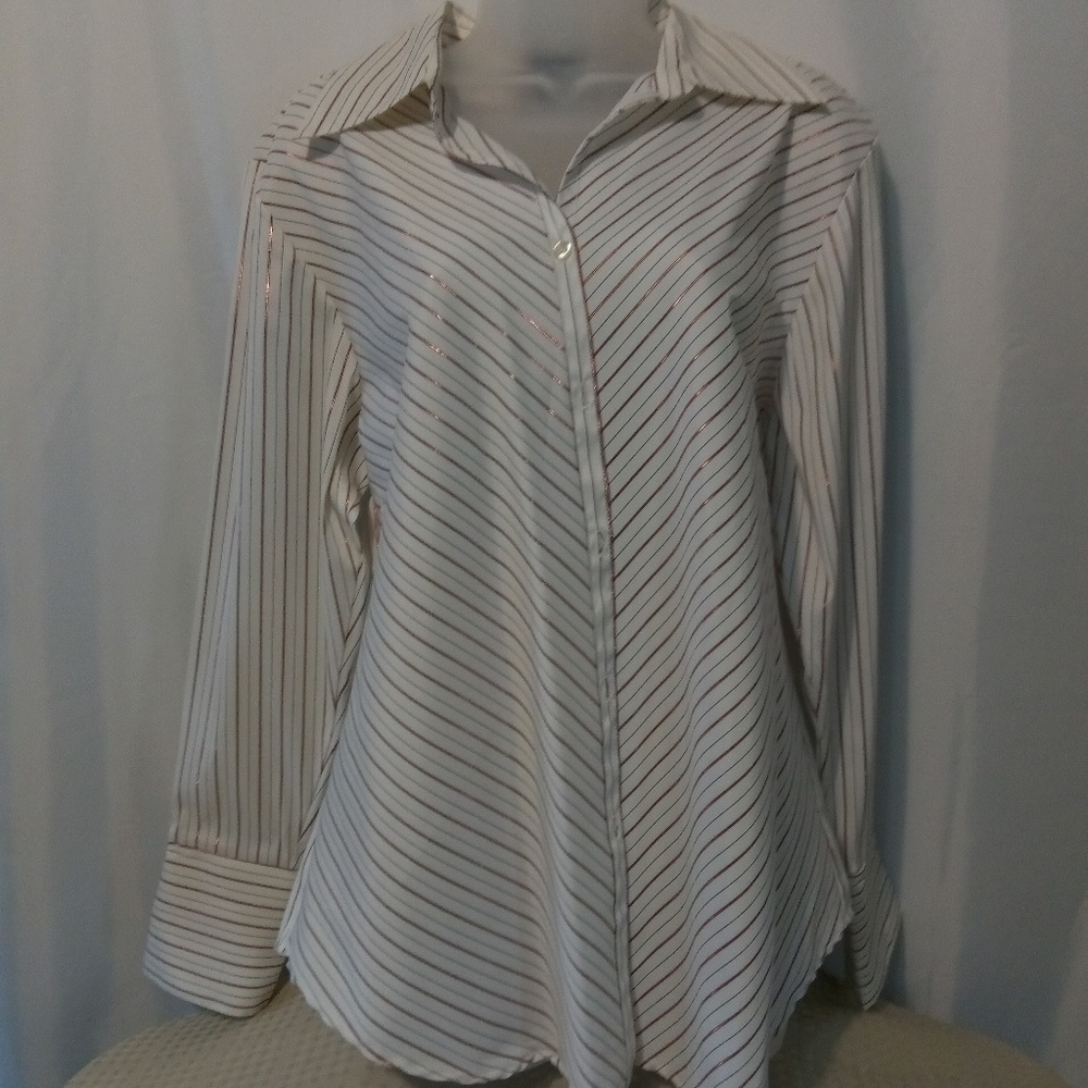 Ashley Stewart Stylish Button-front Blouse
